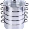 Service96 - Stoompan - 5 Lagen - Roestvrij Staal - Dikke Stoompan - Soeppan - Universele Kookpotten - Voor Inductiekookplaat, Gasfornuis - Kookgerei -Keuken Pot 1028x1200 1