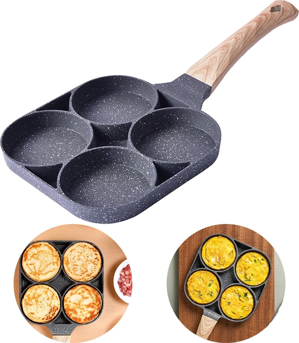 Alora 4-Delige Pannenkoekenpan - pannenkoeken maker - cakemaker - omeletpan - omeletmaker - eierpan - koekjes maker - 4-in-1 pannenset Alora 4-Delige Pannenkoekenpan - Pannenkoeken Maker - Cakemaker - Omeletpan - Omeletmaker - Eierpan - Koekjes Maker - 4-in-1 Pannenset -Keuken Pot