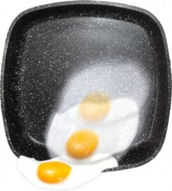 Herenthal Dubbele Grillpan - Ø 28 Cm - Koekenpan - Keramische Pan - Marmeren Coating Met Antiaanbaklaag - PFAS & PFOA Vrij - Pan - Grill - Vermindert Geur, Rook En Oliespatten - Zilver -Keuken Pot 1082x1200 2