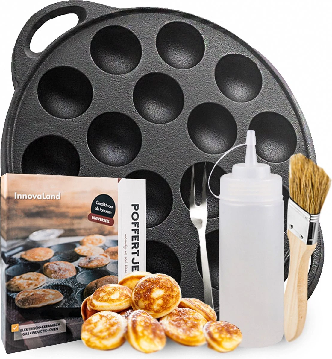 Poffertjespan - Geschikt voor alle fornuizen - Poffertjesmaker - Poffertjespan inductie - Poffertjespan electrisch Poffertjespan - Geschikt Voor Alle Fornuizen - Poffertjesmaker - Poffertjespan Inductie - Poffertjespan Electrisch -Keuken Pot