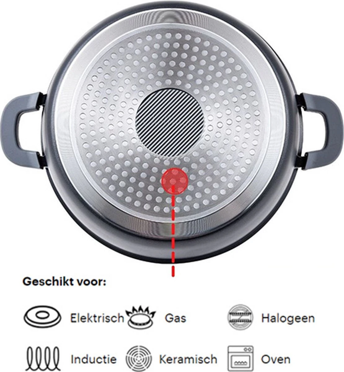 Cheffinger 28cm Lage Kookpot / Braadpan - CF-SC28 Cheffinger 28cm Lage Kookpot / Braadpan - CF-SC28 -Keuken Pot