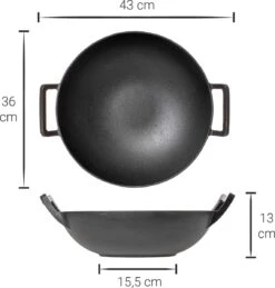 Blackwell Wadjan Wokpan - Gietijzer - 36 Cm - Zwart -Keuken Pot 1144x1200