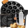 Ocina Poffertjespan – Combo Pack – 19 Poffertjes – Poffertjesmaker – Poffertjespan Inductie – Poffertjespan Electrisch – Gietijzeren Pan - Inclusief Doseerfles, Handvaten, 6x Poffertjesvorken En Invetkwast – Gratis Receptenboek 1 Ocina Poffertjespan – Combo Pack – 19 Poffertjes – Poffertjesmaker – Poffertjespan Inductie – Poffertjespan Electrisch – Gietijzeren Pan - Inclusief Doseerfles, Handvaten, 6x Poffertjesvorken En Invetkwast – Gratis Receptenboek -Keuken Pot 1156x1200