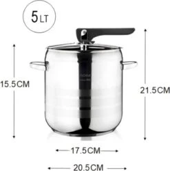 Zilan Easy - Snelkookpan - Pressure Cooker - Geschikt Voor Alle Warmtebronnen Ook Inductie - 4 Liter 6 Zilan Easy - Snelkookpan - Pressure Cooker - Geschikt Voor Alle Warmtebronnen Ook Inductie - 4 Liter -Keuken Pot 1189x1200