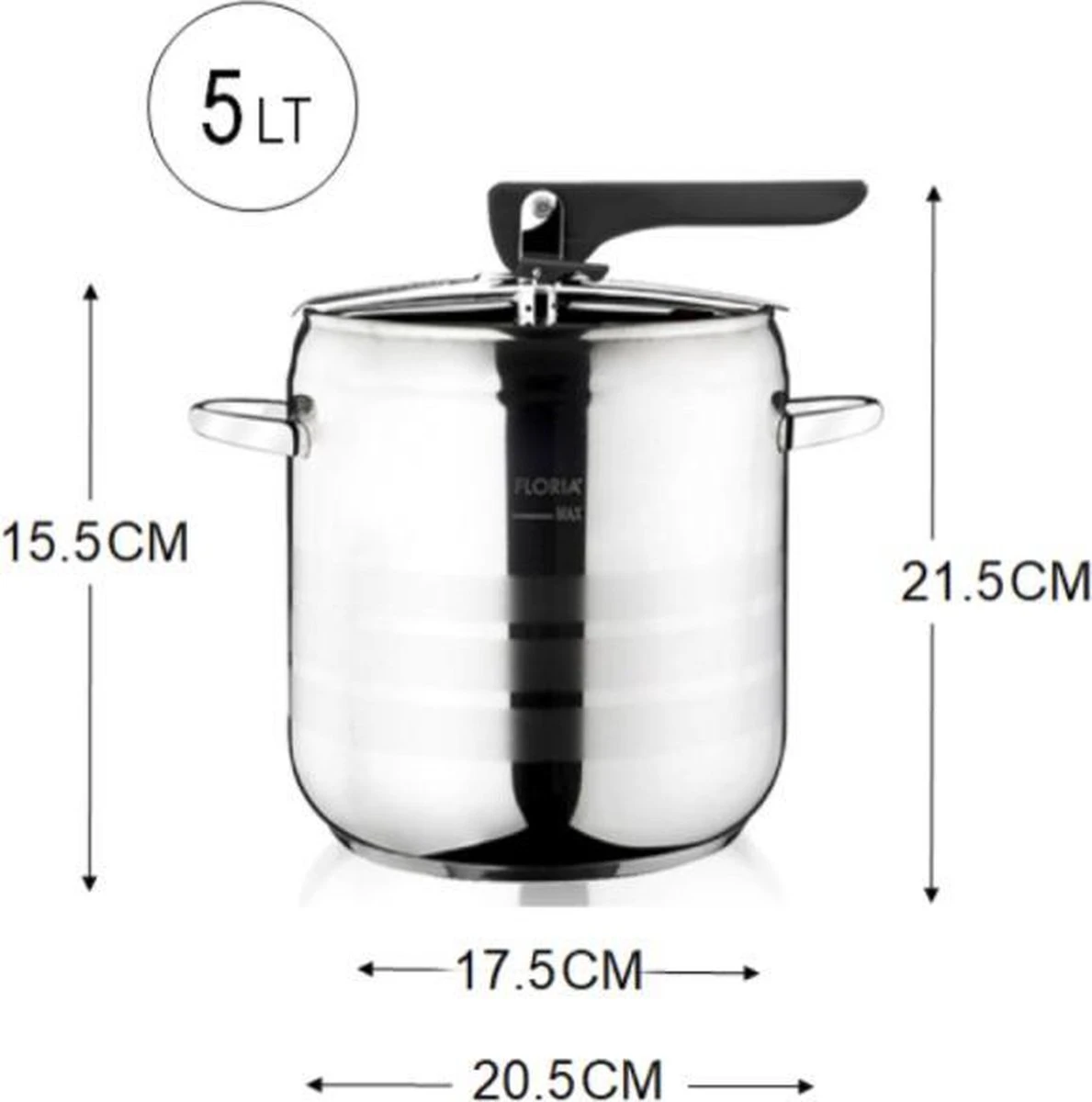 Zilan Easy - snelkookpan - pressure cooker - geschikt voor alle warmtebronnen ook inductie - 4 liter Zilan Easy - Snelkookpan - Pressure Cooker - Geschikt Voor Alle Warmtebronnen Ook Inductie - 4 Liter -Keuken Pot