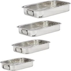 Relaxdays Braadslede Met Rooster - Edelstaal - Ovenschaal - Braadpan - Braadslee - Zilver - L -Keuken Pot 1191x1200 5