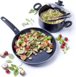 GreenPan Cambridge Koekenpan 20cm - Zwart - Inductie - PFAS-vrij 15 GreenPan Cambridge Koekenpan 20cm - Zwart - Inductie - PFAS-vrij -Keuken Pot 1195x1200 4