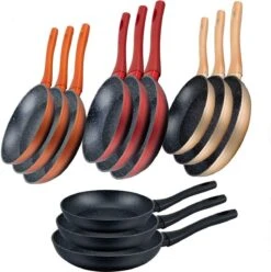 Koekenpannenset 3-delig (zwart) Marmeren Coating -Keuken Pot 1196x1200 4