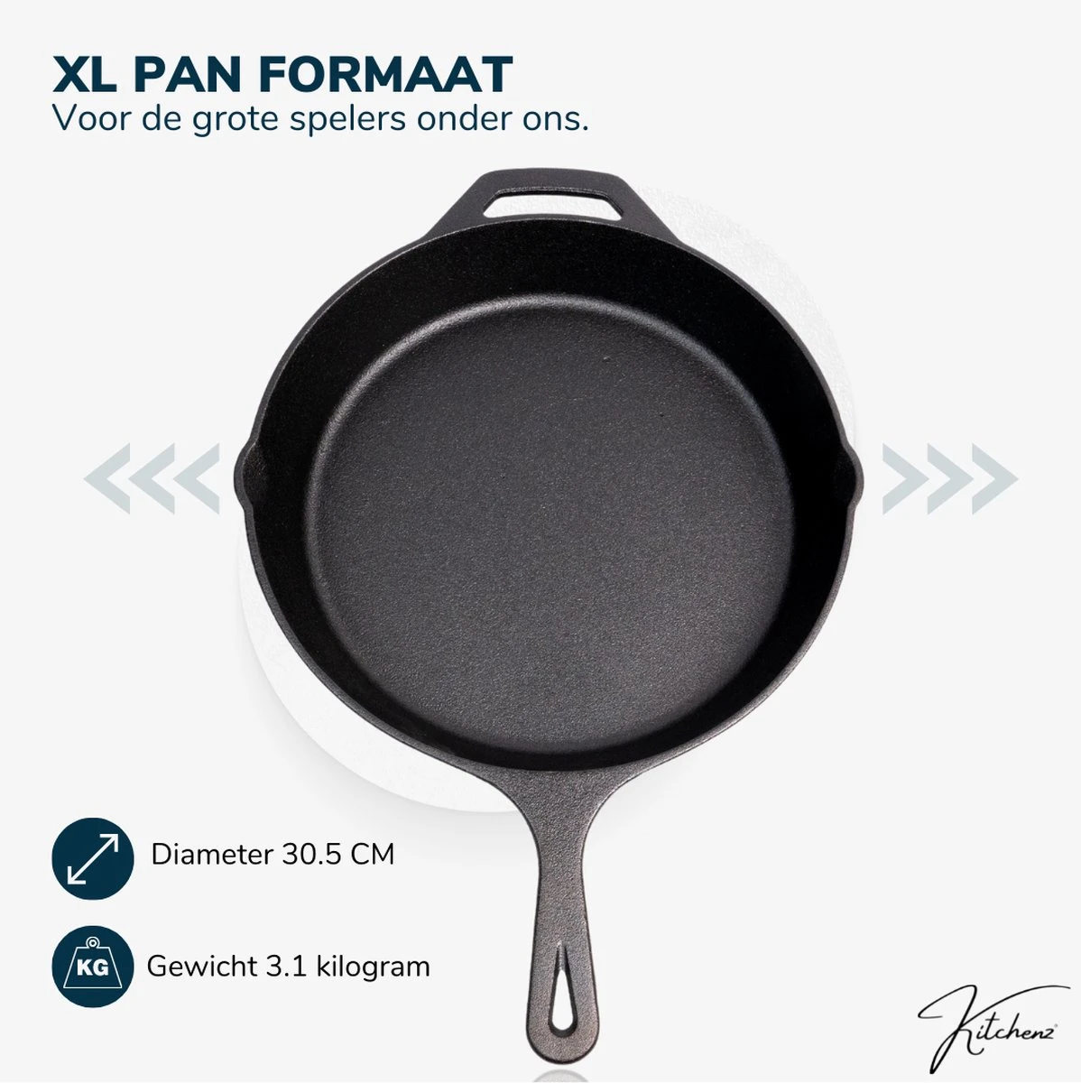 Gietijzeren Pan - Skillet - Koekenpan - BBQ - Koekenpan Inductie - ø32cm - 3.1 KG - Geschikt voor alle warmtebronnen - Inclusief gratis E-Book Gietijzeren Pan - Skillet - Koekenpan - BBQ - Koekenpan Inductie - ø32cm - 3.1 KG - Geschikt Voor Alle Warmtebronnen - Inclusief Gratis E-Book -Keuken Pot 1198x1200 16