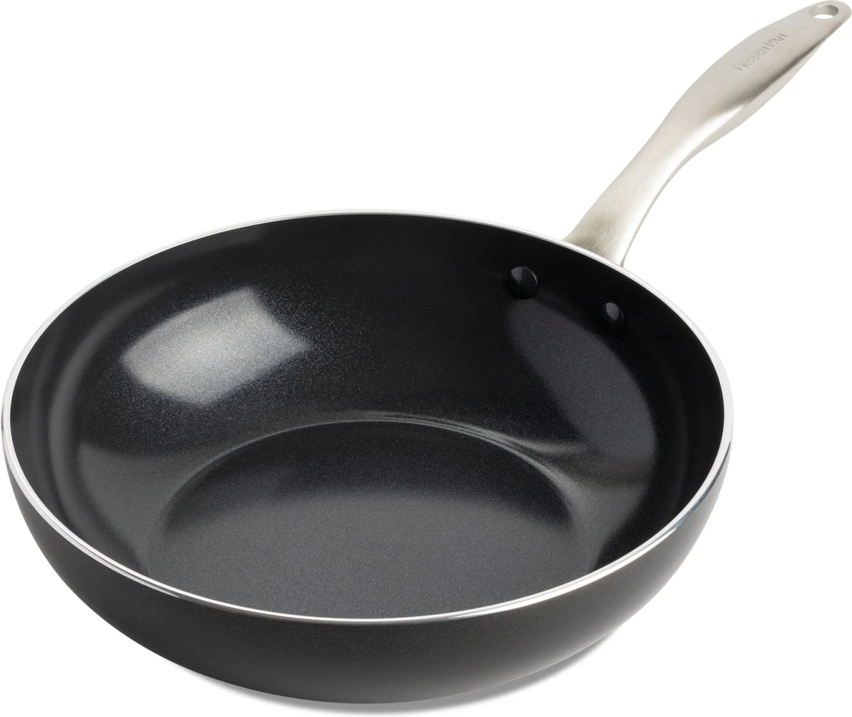 GreenPan Wokpan - Royal Black - ø 28 cm - Keramische anti-aanbaklaag GreenPan Wokpan - Royal Black - ø 28 Cm - Keramische Anti-aanbaklaag -Keuken Pot
