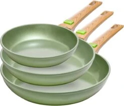 Just Vegan Koekenpan ECO Met Afneembaar Handvat 20 Cm Aluminium Groen -Keuken Pot 1200x1024