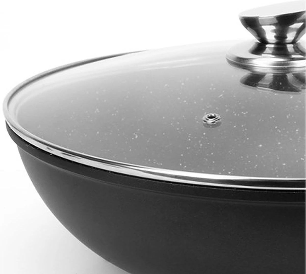 Royal Swiss WK30 - Wokpan - Ø 30 cm - Marmeren Coating - Inductie - Met glazen deksel - PFAS-vrijs - Zwart Royal Swiss WK30 - Wokpan - Ø 30 Cm - Marmeren Coating - Inductie - Met Glazen Deksel - PFAS-vrijs - Zwart -Keuken Pot 1200x1076 13