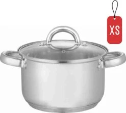 Kleine Kookpan Met Deksel - 16cm - RVS - Inductie