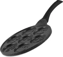 Emoji Pannenkoekenpan Pancake | 26cm | 7 Kop - Marmeren Anti Aanbaklaag Met Smiley -Keuken Pot 1200x1088