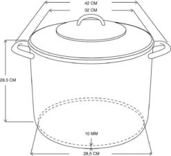 RVS Soeppan Met Glazen Deksel - 20 Liter - Vaatwasserbestendig 3 RVS Soeppan Met Glazen Deksel - 20 Liter - Vaatwasserbestendig -Keuken Pot 1200x1094