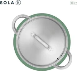 Sola Pannenset Blizz - 4 Delig - Ø Cm - Zilver - RVS - Sandwichbodem -Keuken Pot 1200x1098 2