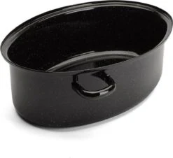 Emalia Geëmailleerde Braadpan Met Deksel 7L - Braadslede - Bakpan - Grillpan - Emaille - Zwart -Keuken Pot 1200x1099 2