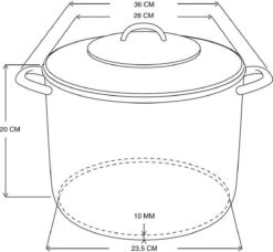 Deski Soeppan 10 Liter - 26 Cm Diameter - Met Glazen Deksel - RVS 3 Deski Soeppan 10 Liter - 26 Cm Diameter - Met Glazen Deksel - RVS -Keuken Pot 1200x1107 2