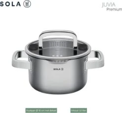 Sola Pannenset Juvia - 4 Delig - Ø 16,16,18,20 Cm - Zilver - RVS - Sandwichbodem 17 Sola Pannenset Juvia - 4 Delig - Ø 16,16,18,20 Cm - Zilver - RVS - Sandwichbodem -Keuken Pot 1200x1110 2