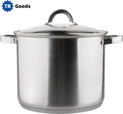 T.R. Goods - Soeppan RVS 8.5 Liter Met Deksel - Rvs - Met Deksel - 24 Cm - Geschikt Voor Inductie -Keuken Pot 1200x1113 7