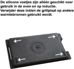 Eurolux Grillplaat Met Grepen - 41 X 24 X 2.5 Cm - Zwart - Aluminium - Geschikt Voor Alle Warmtebronnen -Keuken Pot 1200x1119 2