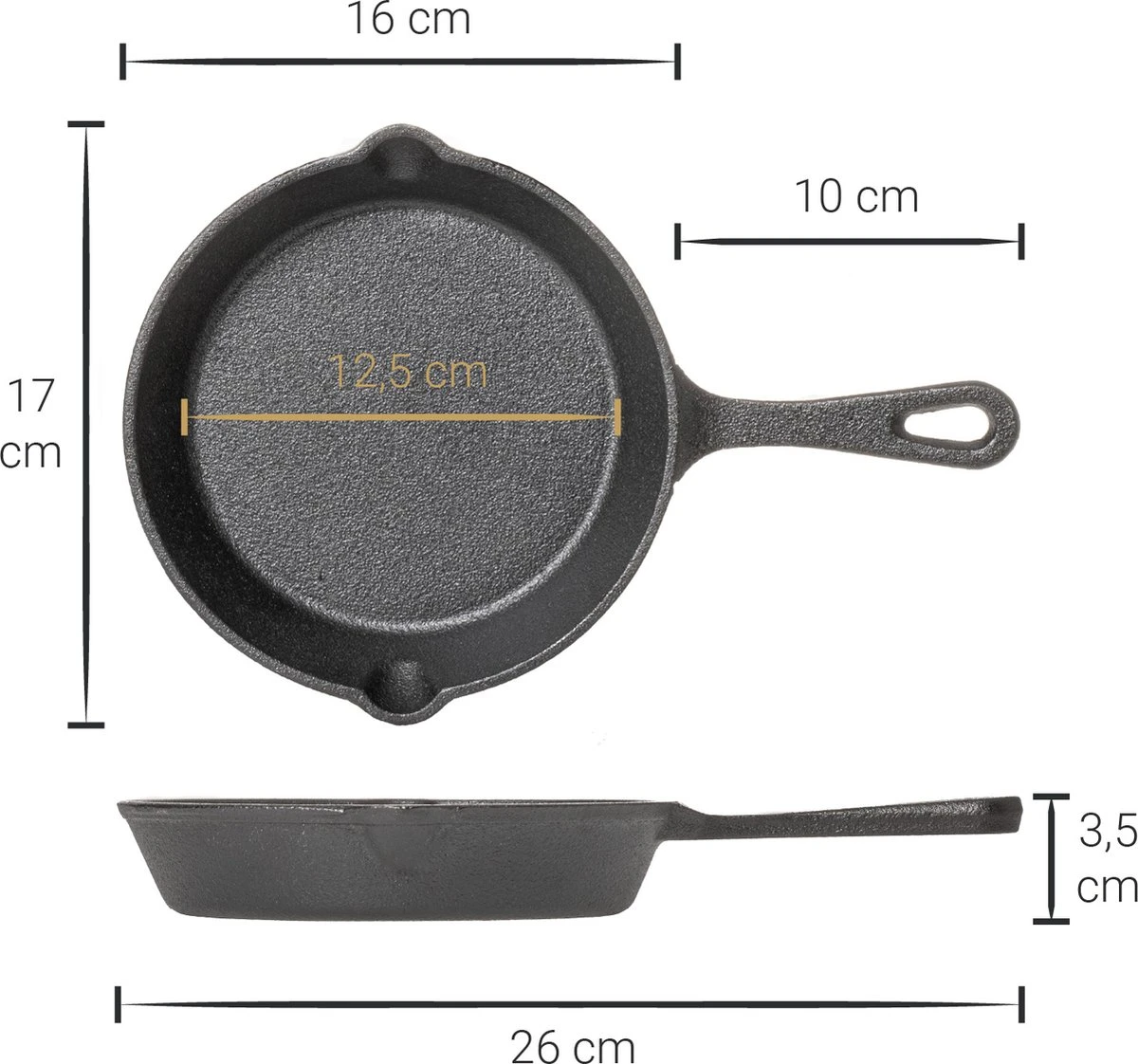 Blackwell Koekenpan Gietijzer - ø 16 cm - Zonder anti-aanbaklaag Blackwell Koekenpan Gietijzer - ø 16 Cm - Zonder Anti-aanbaklaag -Keuken Pot 1200x1122 1