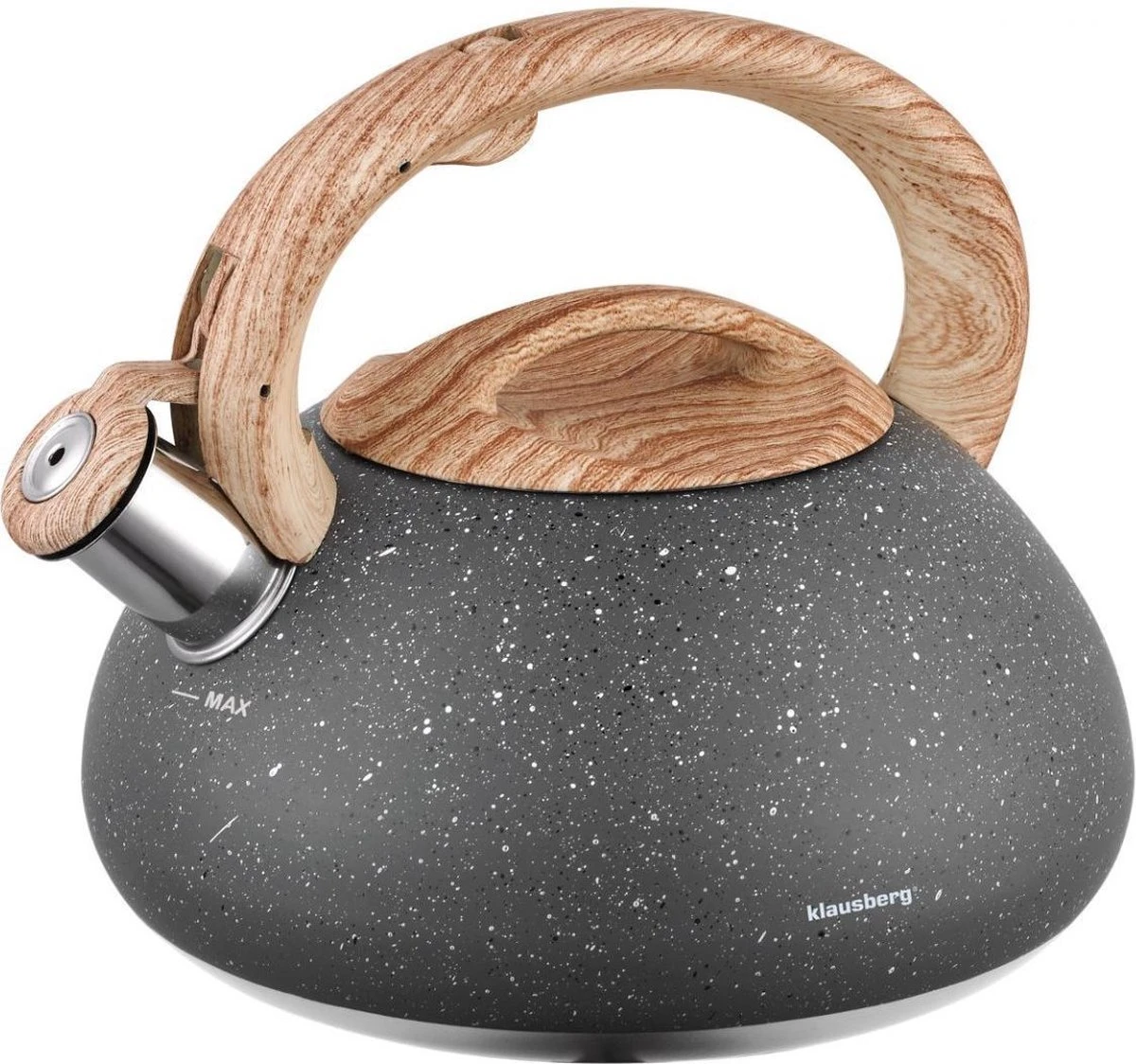 Klausberg KB-7250 fluitketel - 2,7L - rvs - alle warmtebronnen Klausberg KB-7250 Fluitketel - 2,7L - Rvs - Alle Warmtebronnen -Keuken Pot