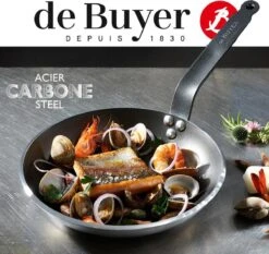 DeBuyer Carbone Plus Koekenpannenset Inductie - Zonder Anti Aanbaklaag - Gratis Spatel - Alle Warmtebronnen -Keuken Pot 1200x1130 2
