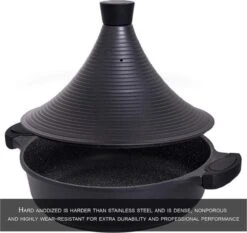 Aluminium Tajine Agadir- Matt Black Geschikt Ook Voor Inductie -Keuken Pot 1200x1131 5