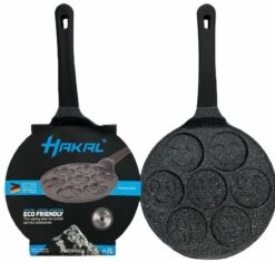 Emoji Pannenkoekenpan Pancake | 26cm | 7 Kop - Marmeren Anti Aanbaklaag Met Smiley -Keuken Pot 1200x1144