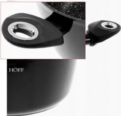 Pannenset - Kookpan - Inductie - 15 Delig Marmeren Coating - Zwart -Keuken Pot 1200x1152 2