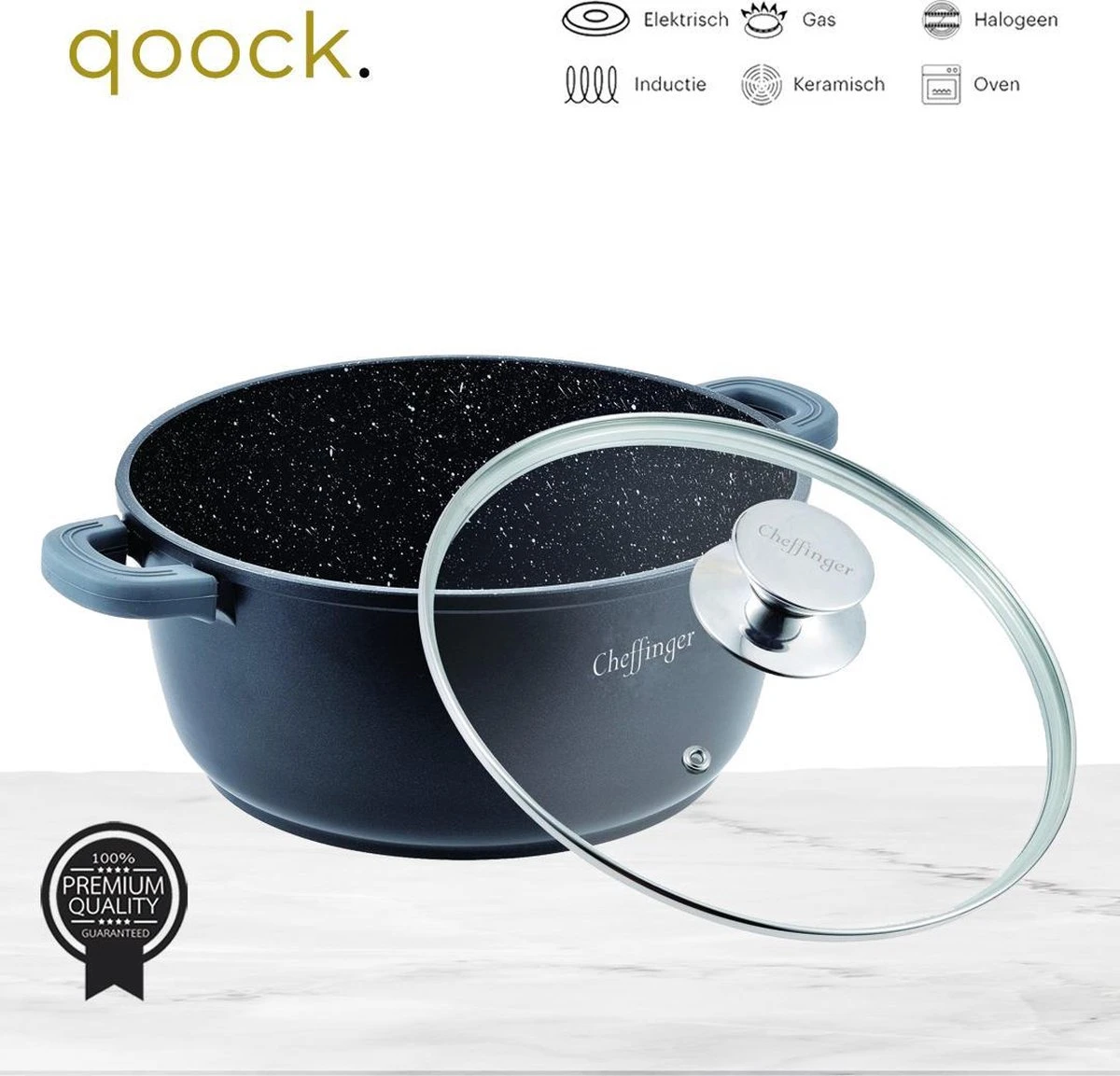 Cheffinger Cooking | Braadpan met deksel | 20cm | Alle Warmtebronnen |DC20 Cheffinger Cooking | Braadpan Met Deksel | 20cm | Alle Warmtebronnen |DC20 -Keuken Pot 1200x1153 3