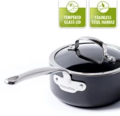 GreenPan Barcelona Infinity Pro Hapjespan Met Deksel 30cm - Zwart - Inductie - PFAS-vrij -Keuken Pot 1200x1156