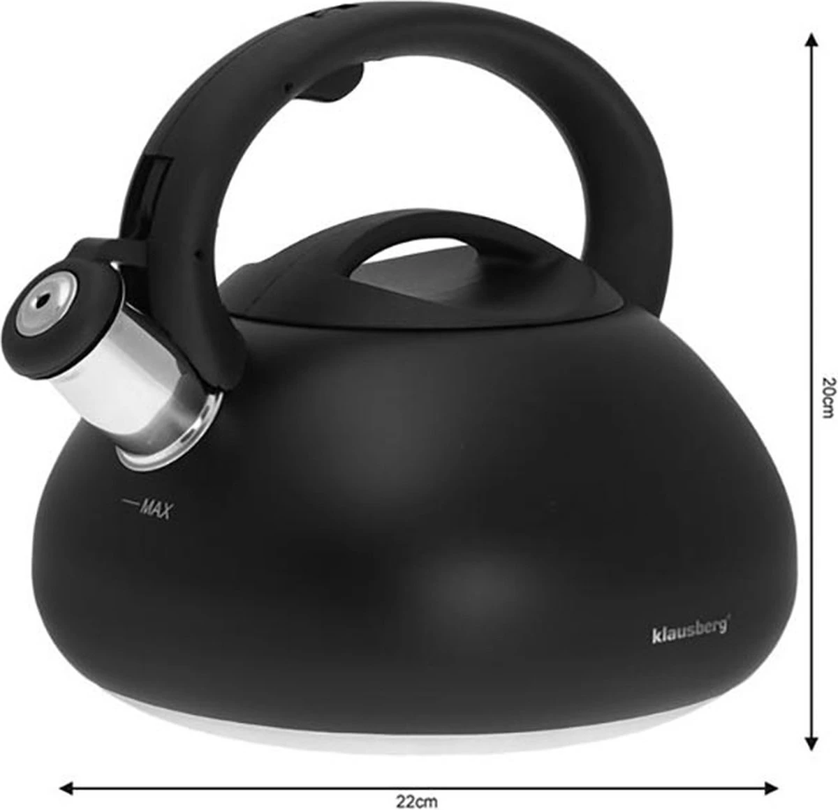 Fluitketel Waterkoker Mat Zwart 2.7 L ‘’Black Amethyst‘’ RVS – inductie - Vatwasser Fluitketel Waterkoker Mat Zwart 2.7 L ‘’Black Amethyst‘’ RVS – Inductie - Vatwasser -Keuken Pot 1200x1161 4