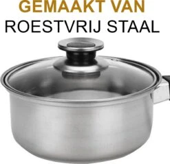 KitchenPrince 12-Delige Pannenset RVS - Pottenset - Kookpannen - Koekenpan - Steelpan - Bakpan - PFAS-Vrij - Pannenset - Pannenset Inductie - Antiaanbaklaag - Koekenpannenset -Keuken Pot 1200x1163