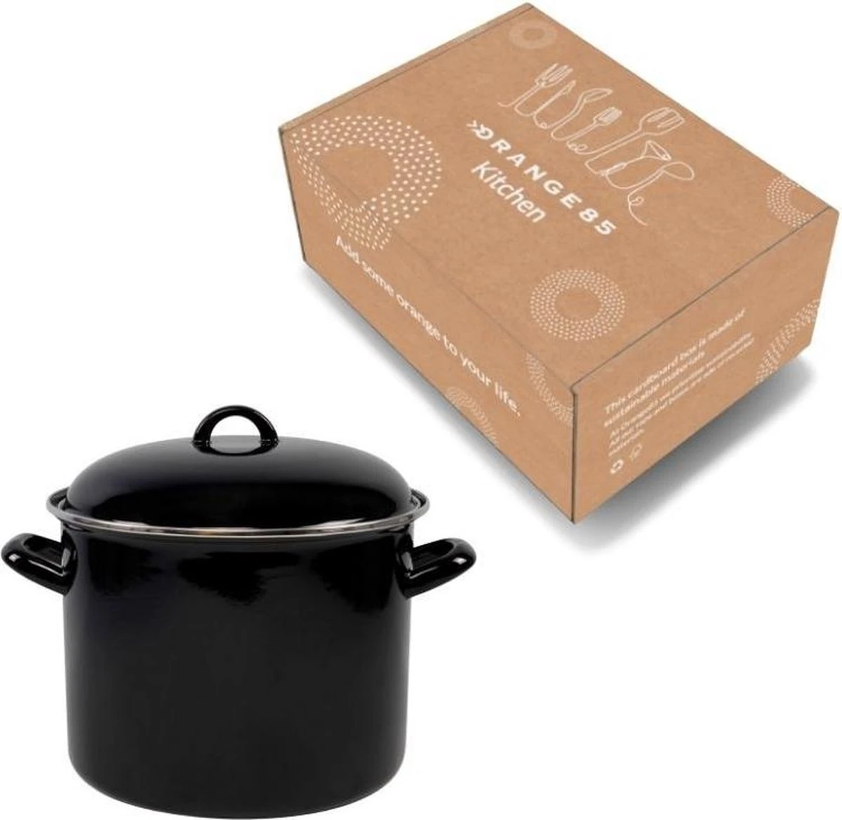 Orange85 Soeppan - Stamppot Pan - Inductie - Zwart - 8 Liter - Staal - Alle warmtebronnen Orange85 Soeppan - Stamppot Pan - Inductie - Zwart - 8 Liter - Staal - Alle Warmtebronnen -Keuken Pot 1200x1168 5