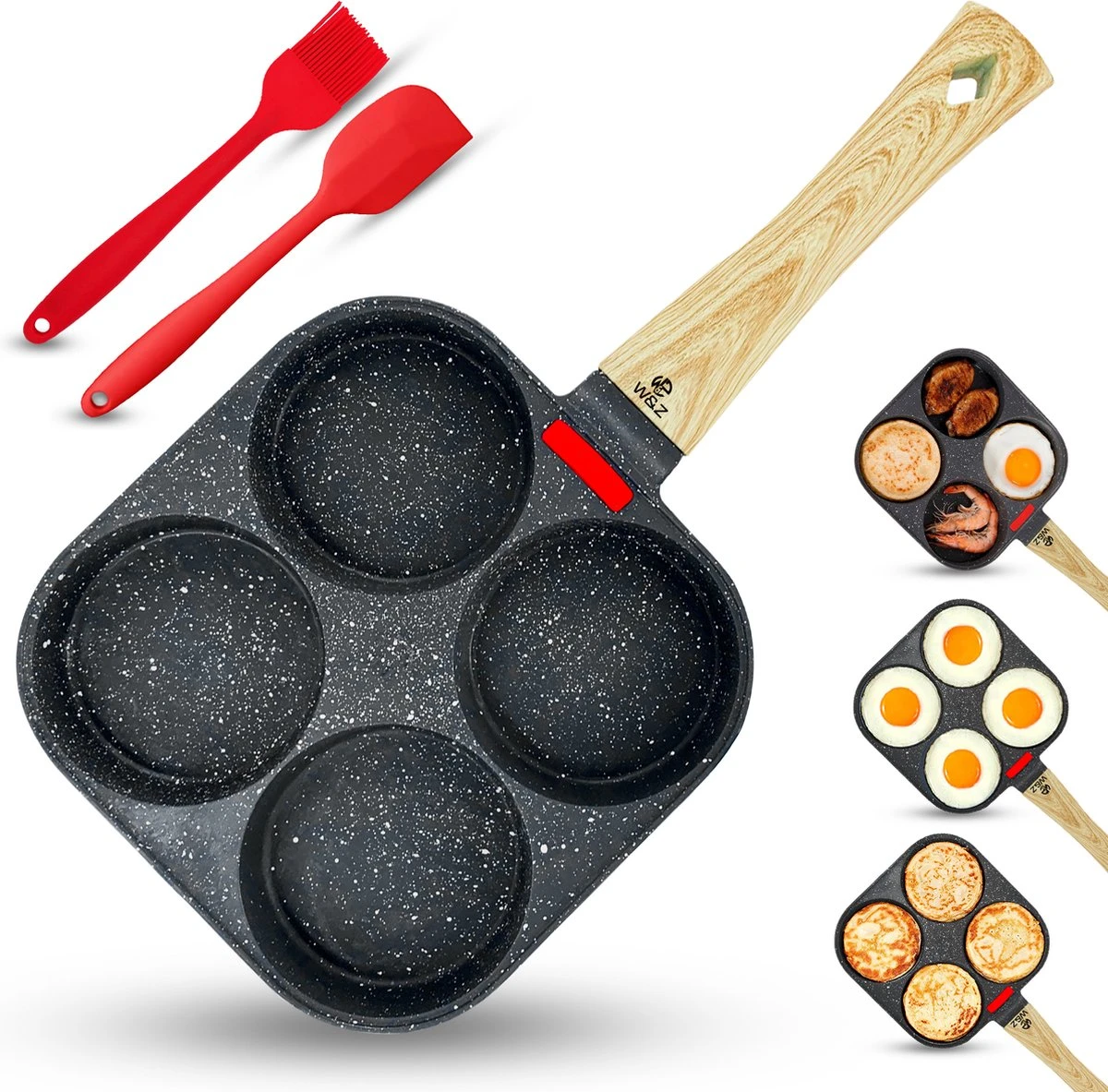 W&Z® Pannenkoekenpan Inductie - Pancake Pan - Omeletpan - Omeletmaker -Eierpan- anti aanbak - 4 vakjes W&Z® Pannenkoekenpan Inductie - Pancake Pan - Omeletpan - Omeletmaker -Eierpan- Anti Aanbak - 4 Vakjes -Keuken Pot 1200x1183 1