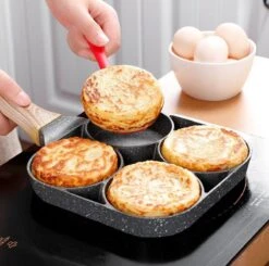 Professionele Koekenpan - Inductie - Voor Eieren / Pannekoeken / Hamburgers - Bakpan - Pan Voor 4 Eieren - Crepe Maker - Pannenkoekenmaker - Braadpan - Anti Aanbaklaag -Keuken Pot 1200x1191 2