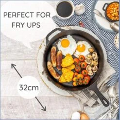 Nuovva Cast Iron Skillet / Gietijzeren Pan - 32cm 4 Nuovva Cast Iron Skillet / Gietijzeren Pan - 32cm -Keuken Pot 1200x1193 3