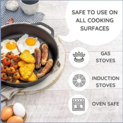 Nuovva Cast Iron Skillet / Gietijzeren Pan - 32cm 5 Nuovva Cast Iron Skillet / Gietijzeren Pan - 32cm -Keuken Pot 1200x1195 4