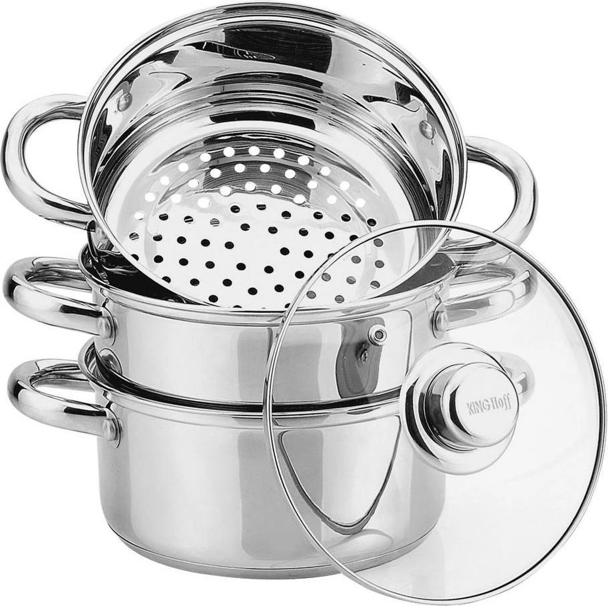 Kinghoff stoompan KH-3321 - met deksel - 20 cm Kinghoff Stoompan KH-3321 - Met Deksel - 20 Cm -Keuken Pot 1200x1196 8