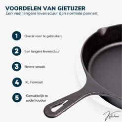 Gietijzeren Pan - Skillet - Koekenpan - BBQ - Koekenpan Inductie - ø32cm - 3.1 KG - Geschikt Voor Alle Warmtebronnen - Inclusief Gratis E-Book 10 Gietijzeren Pan - Skillet - Koekenpan - BBQ - Koekenpan Inductie - ø32cm - 3.1 KG - Geschikt Voor Alle Warmtebronnen - Inclusief Gratis E-Book -Keuken Pot 1200x1198 16