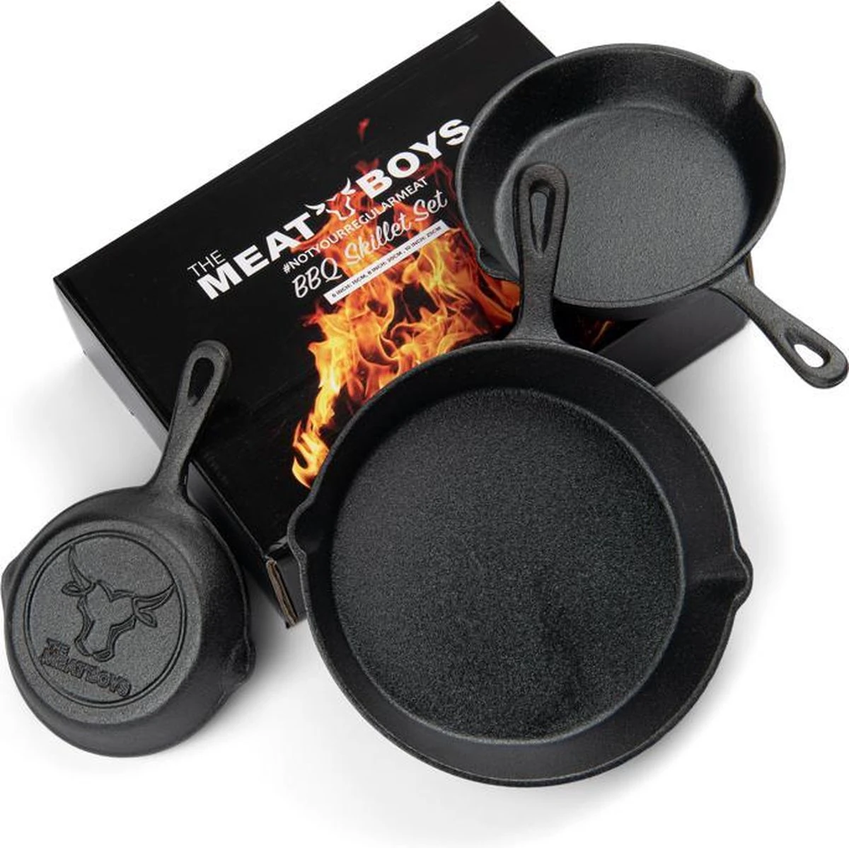 Gietijzeren pannenset - Cast Iron Skillets - BBQ Skilletset Gietijzeren Pannenset - Cast Iron Skillets - BBQ Skilletset -Keuken Pot