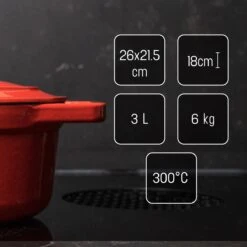 Daumonet Bocuse Rouge Gietijzeren Braadpan - Sudderpan Kersen Rood - Ovaal - Ø 29 Cm - 3 Liter - PFAS & PFOA Vrij - Emaille - Geschikt Voor Alle Warmtebronnen - Elektrisch - Gas - Halogeen - Inductie - Keramisch - Vaatwasserbestendig 8 Daumonet Bocuse Rouge Gietijzeren Braadpan - Sudderpan Kersen Rood - Ovaal - Ø 29 Cm - 3 Liter - PFAS & PFOA Vrij - Emaille - Geschikt Voor Alle Warmtebronnen - Elektrisch - Gas - Halogeen - Inductie - Keramisch - Vaatwasserbestendig -Keuken Pot 1200x1199 19