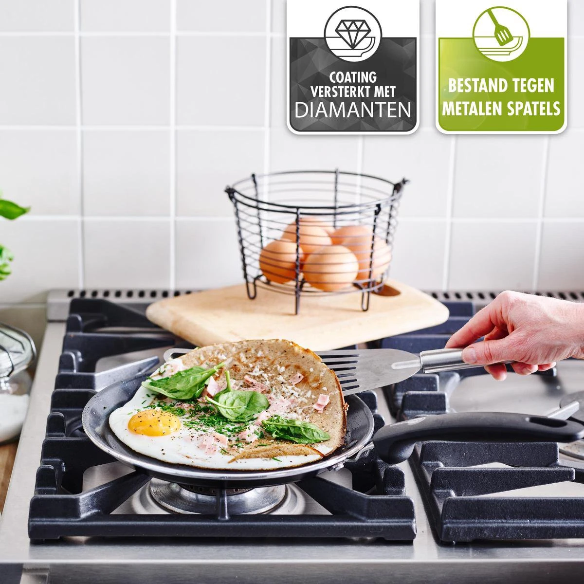GreenPan Essentials pannenkoekenpan 24cm - zwart - inductie - PFAS-vrij GreenPan Essentials Pannenkoekenpan 24cm - Zwart - Inductie - PFAS-vrij -Keuken Pot 1200x1200 1112
