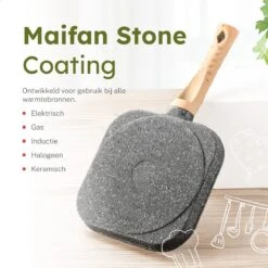 Merkloos Pancake Pan - Omeletpan - Eierpan - Anti Aanbaklaag - PFAS Vrij - Pancake Maker - Geschikt Voor Alle Warmtebronnen - Inductie Pannen -Keuken Pot 1200x1200 1121