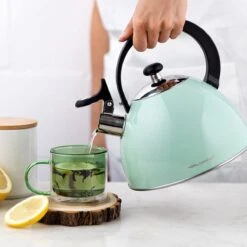 Florina Brillo Fluitketel 2,5L Voor Alle Warmtebronnen - Waterketel - Mint Groen -Keuken Pot 1200x1200 1300