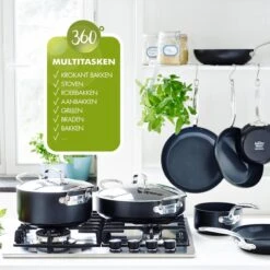 GreenPan Barcelona Infinity Pro Wokpan 28cm - Zwart - Inductie - PFAS-vrij -Keuken Pot 1200x1200 1340