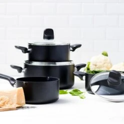 GreenPan Memphis Pannenset - 4-delig - Zwart - Inductie - PFAS-vrij -Keuken Pot 1200x1200 136