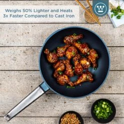 Westinghouse Performance Series - Wokpan Inductie - 28cm Luxe Wok Met Deksel - Blauw - Geschikt Voor Alle Warmtebronnen -Keuken Pot 1200x1200 1388